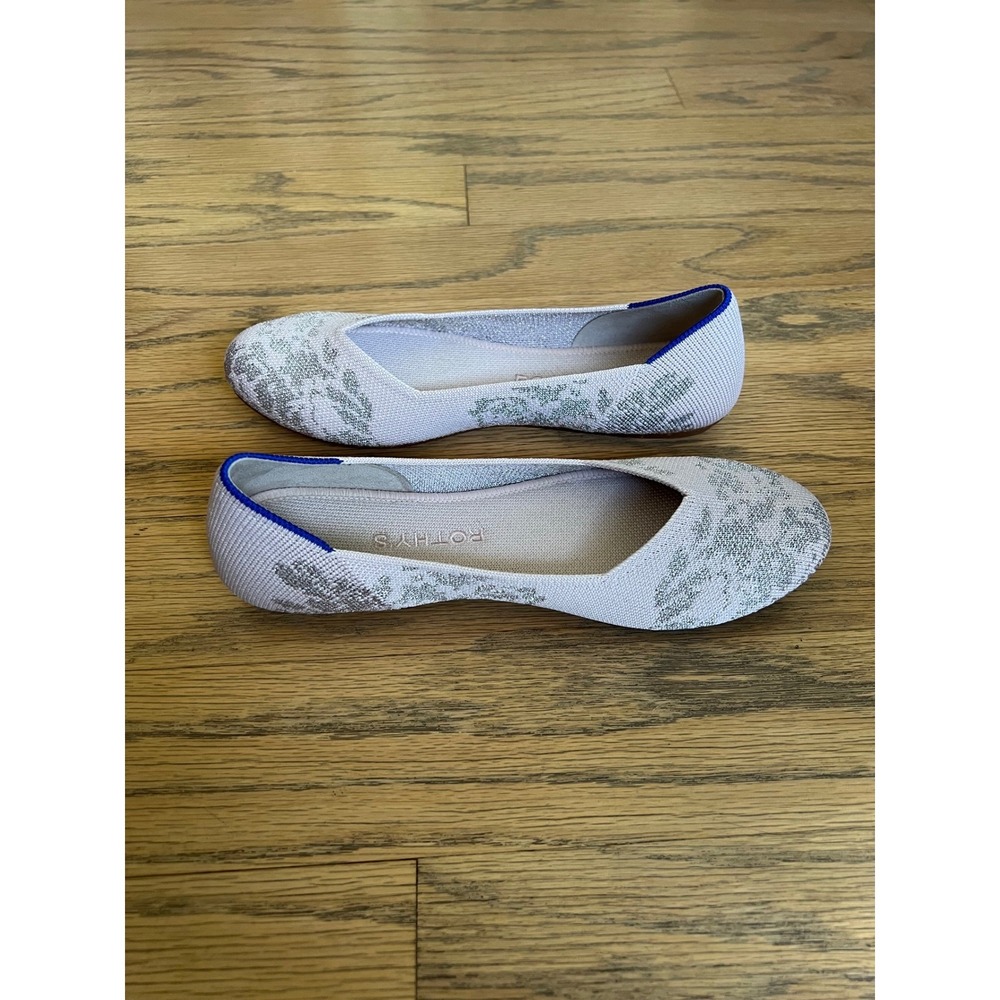Rothys The Flat in Burnished Blush Knit Ballet Flats Womens 7 - Picture 3 of 13